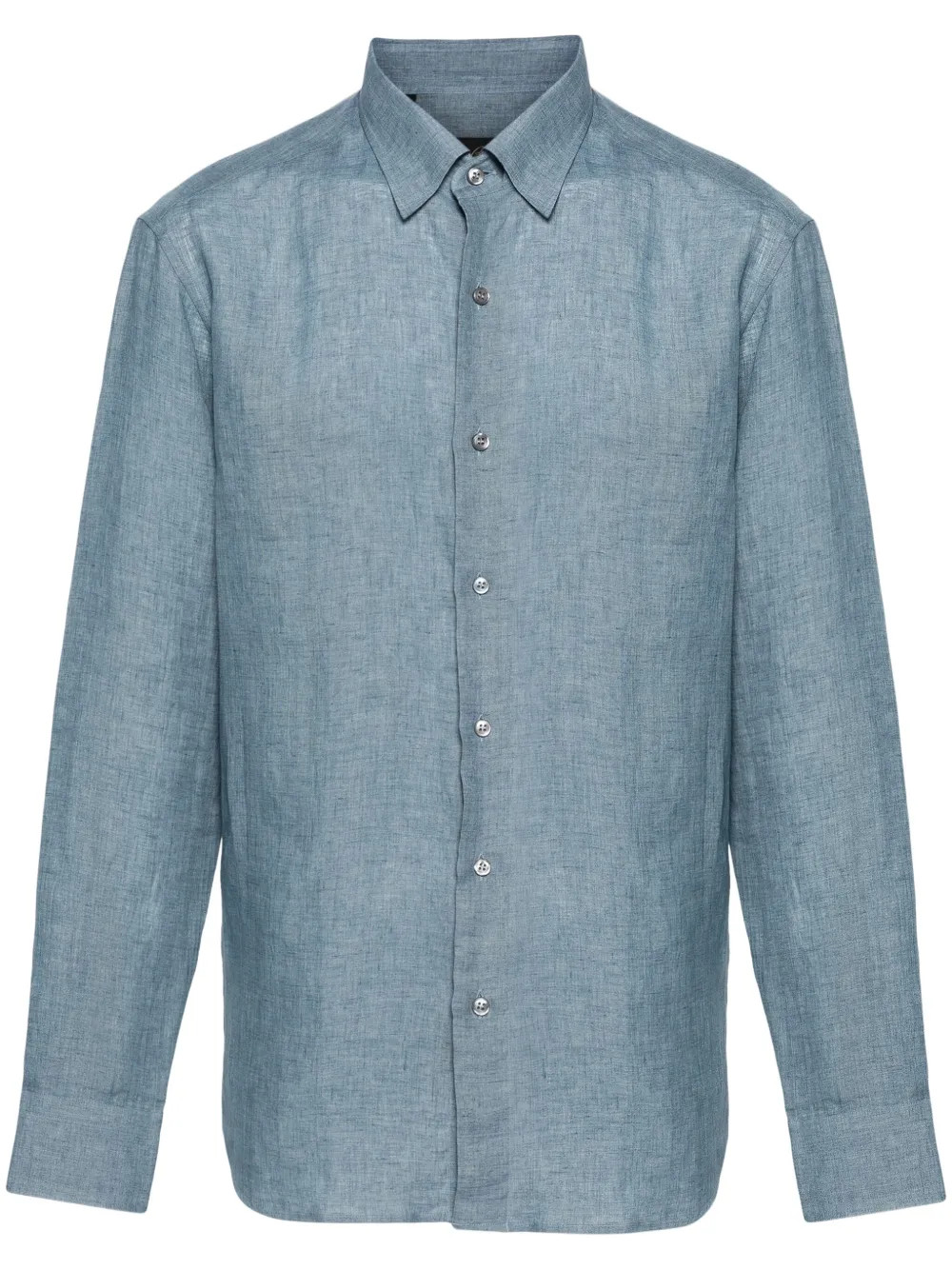 Brioni Chambray Linen Shirt - Farfetch | Farfetch Global