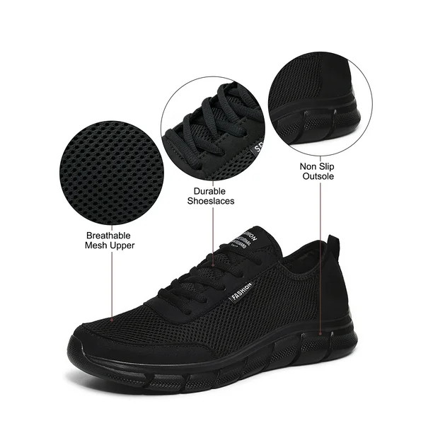 Colisha Sneakers for Men Wide Width Sneakers Comfortable Walking Running Summer Beathable Sports ... | Walmart (US)