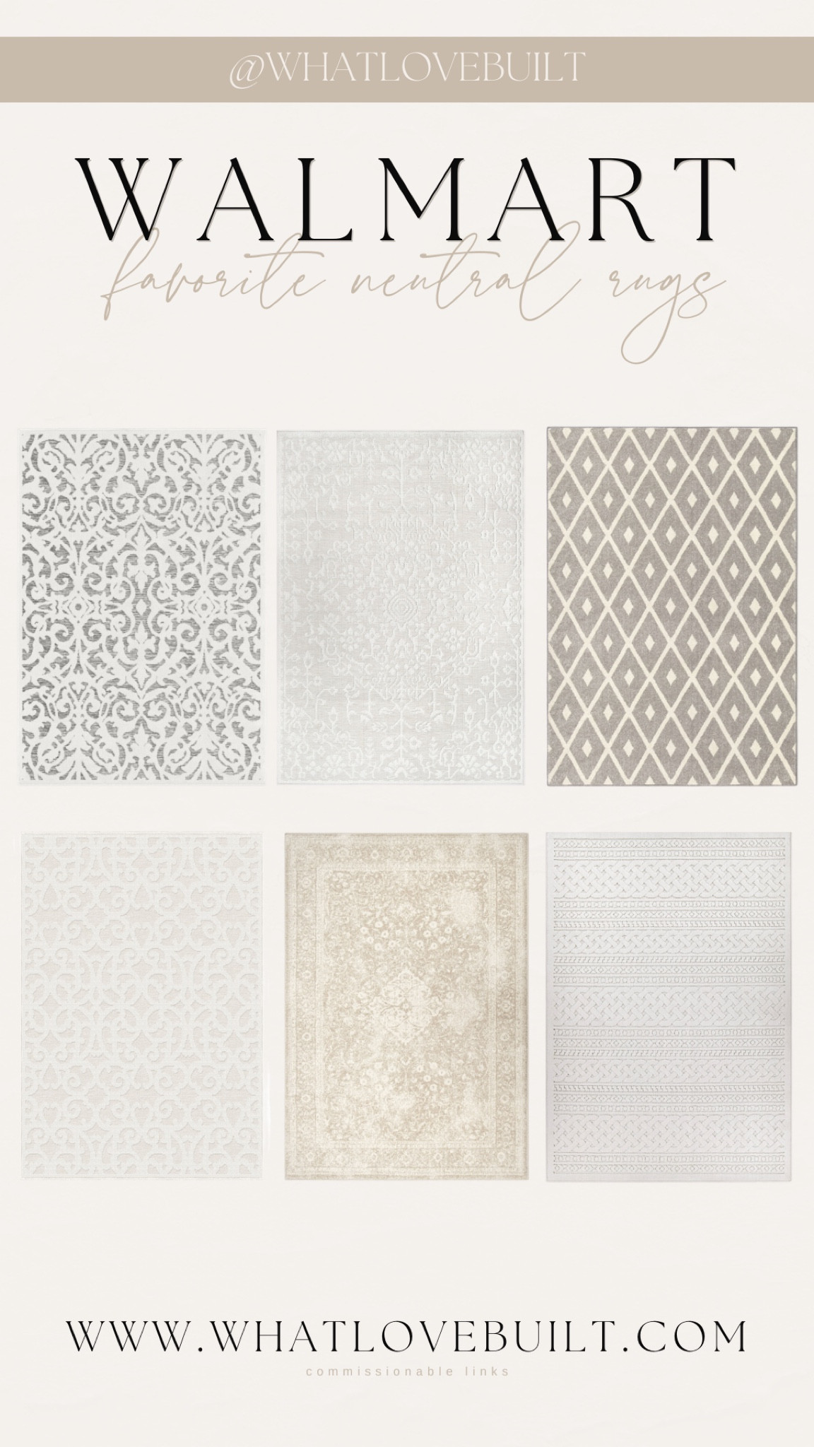 Walmart Neutral Area Rugs

#livingroom #rug #rugs #home #arearug #bedroom #livingroomrug #bedroomrug #neutralhome #neutraldecor #homedecor

#LTKfindsunder100 #LTKhome #LTKstyletip