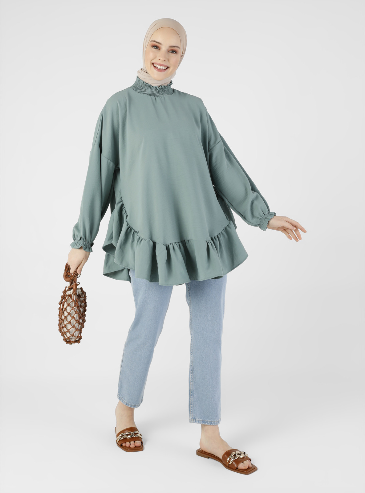 Green Almond - Green - Polo neck - Tunic | Modanisa (US)