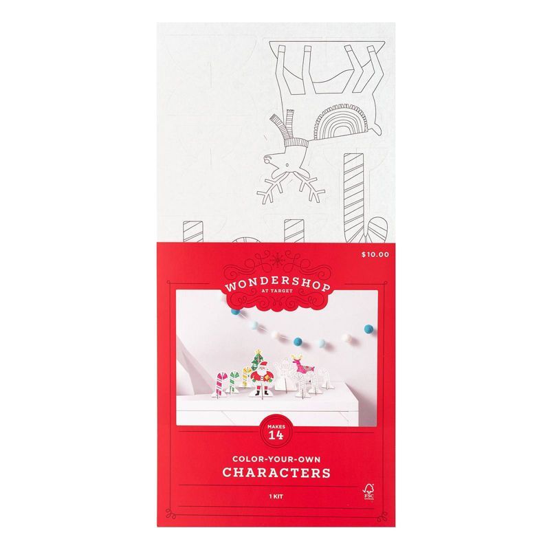 Color-Your-Own Corrugate Holiday Characters Kit - Wondershop&#8482; | Target