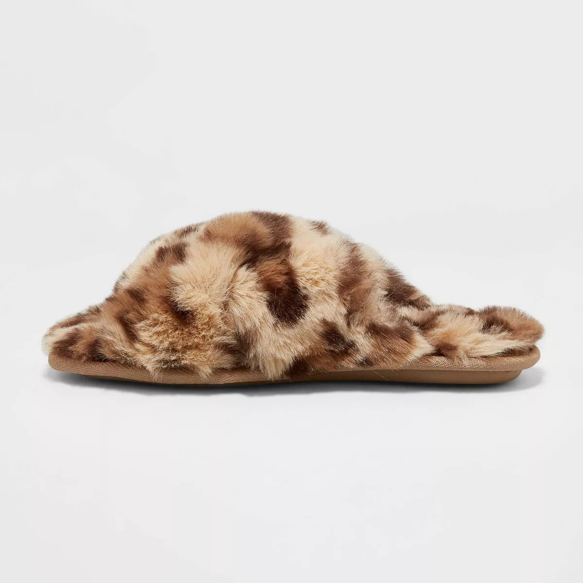 Women's Paris Leopard Crossband Slippers - Auden™ - Brown | Target