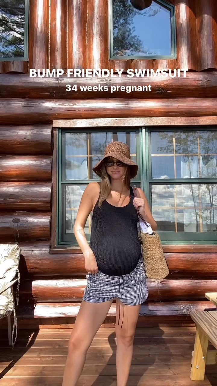 Bump friendly swimwear for the pregnant summer mamas out there. 

#LTKbump #LTKswim