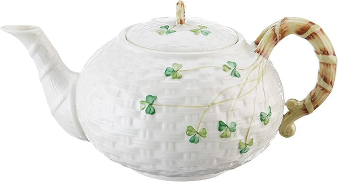 Belleek Group Shamrock Teapot, 35 Fluid Ounce, White | Amazon (US)