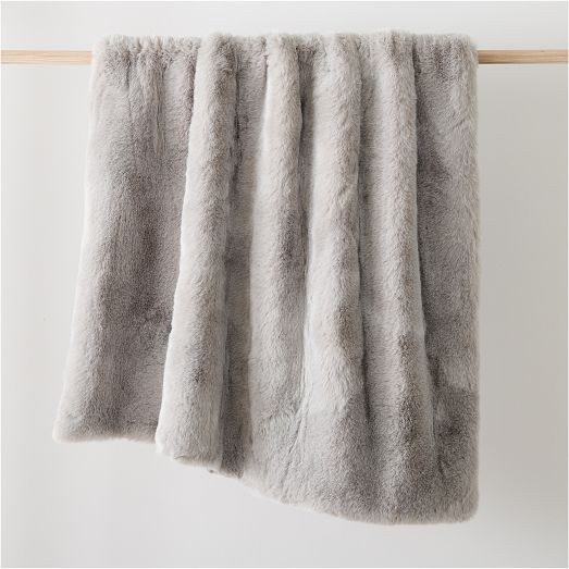 Faux Fur Chinchilla Throw | West Elm (US)