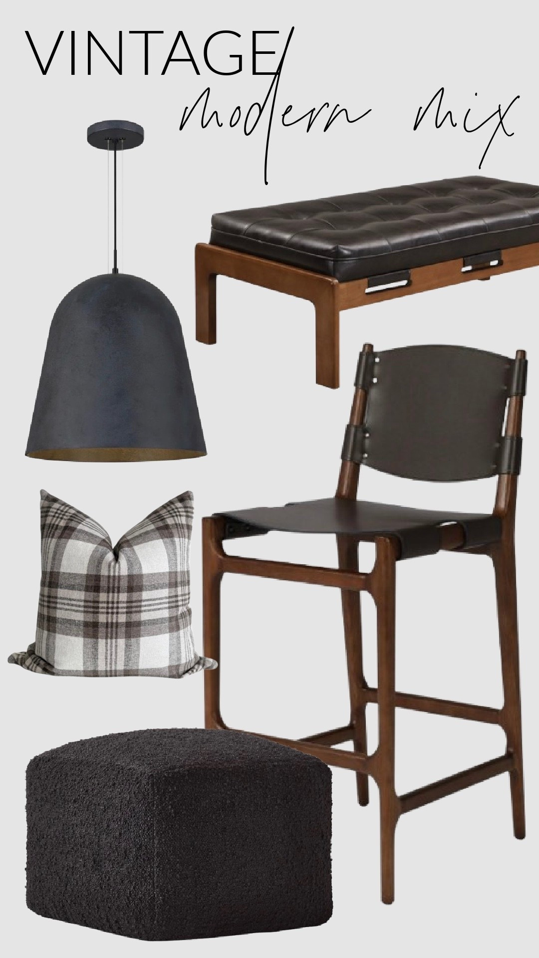 Want your home to feel designer — not staged?

Mix vintage shapes with modern finishes.

Warm walnut. Matte black. Leather. Bouclé texture.

It’s the contrast that makes it interesting.

Shop the full vintage/modern mix here. #LTKhome #HomeStyling #DesignerLook #NeutralAesthetic #MySweetSavannah

#LTKHome #LTKSaleAlert
