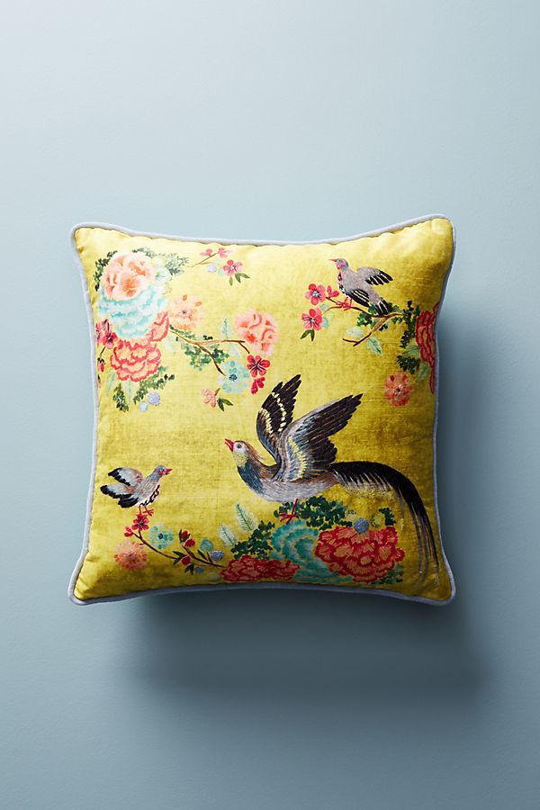 Embellished Birds Pillow | Anthropologie (US)