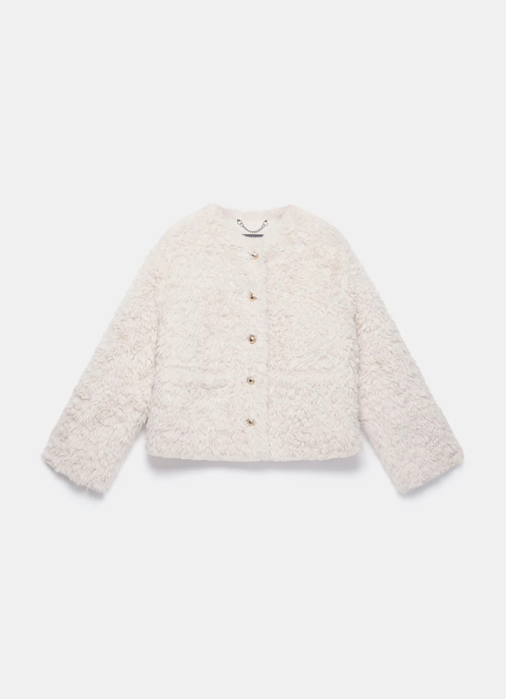 Neutral Faux Fur Jacket | Mint Velvet