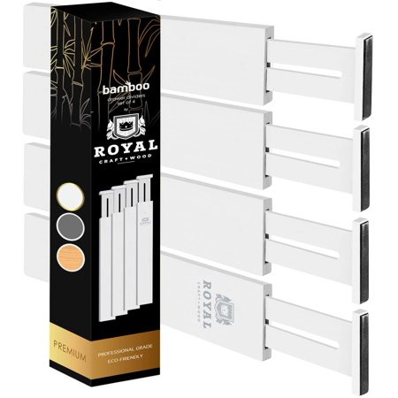 Bamboo Drawer Dividers Organizers - Expandable Drawer Organization Separators For Kitchen Dresser Be | Walmart (US)