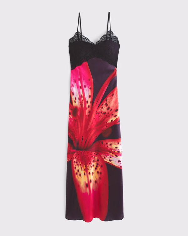 The A&F Julia Slip Lace Maxi Dress | Abercrombie & Fitch (US)