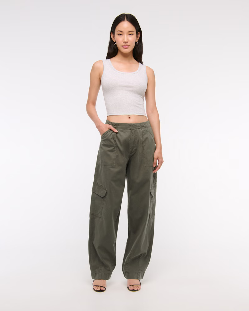 Women's Mid Rise Barrel Cargo Pant | Women's Clearance | Abercrombie.com | Abercrombie & Fitch (US)
