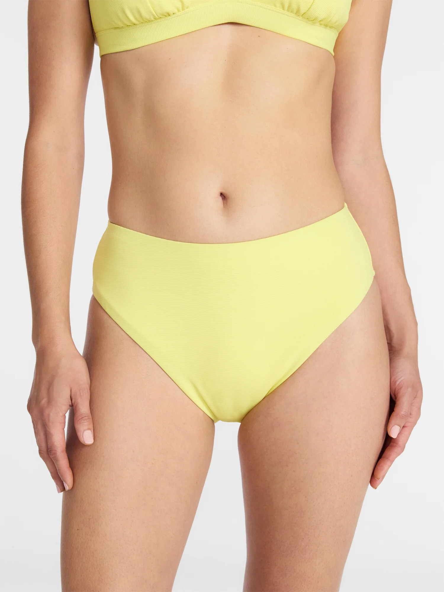 Time and Tru Women's and Women's Plus Ribbed Mid Rise Bikini Bottoms, Sizes XS-3X | Walmart (US)