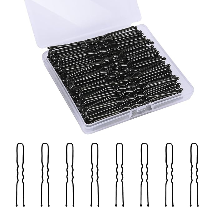 U Shaped Hair Pins, 100PCS 2.4inch Bun Hair Pins for Women Kids Girls Hairdressing Salon with Sto... | Amazon (US)