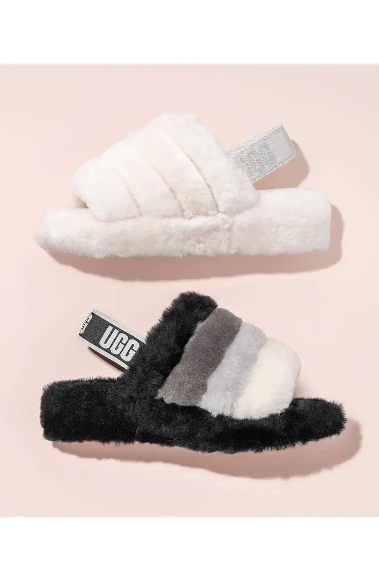 Fluff Yeah Genuine Shearling Slingback Sandal | Nordstrom