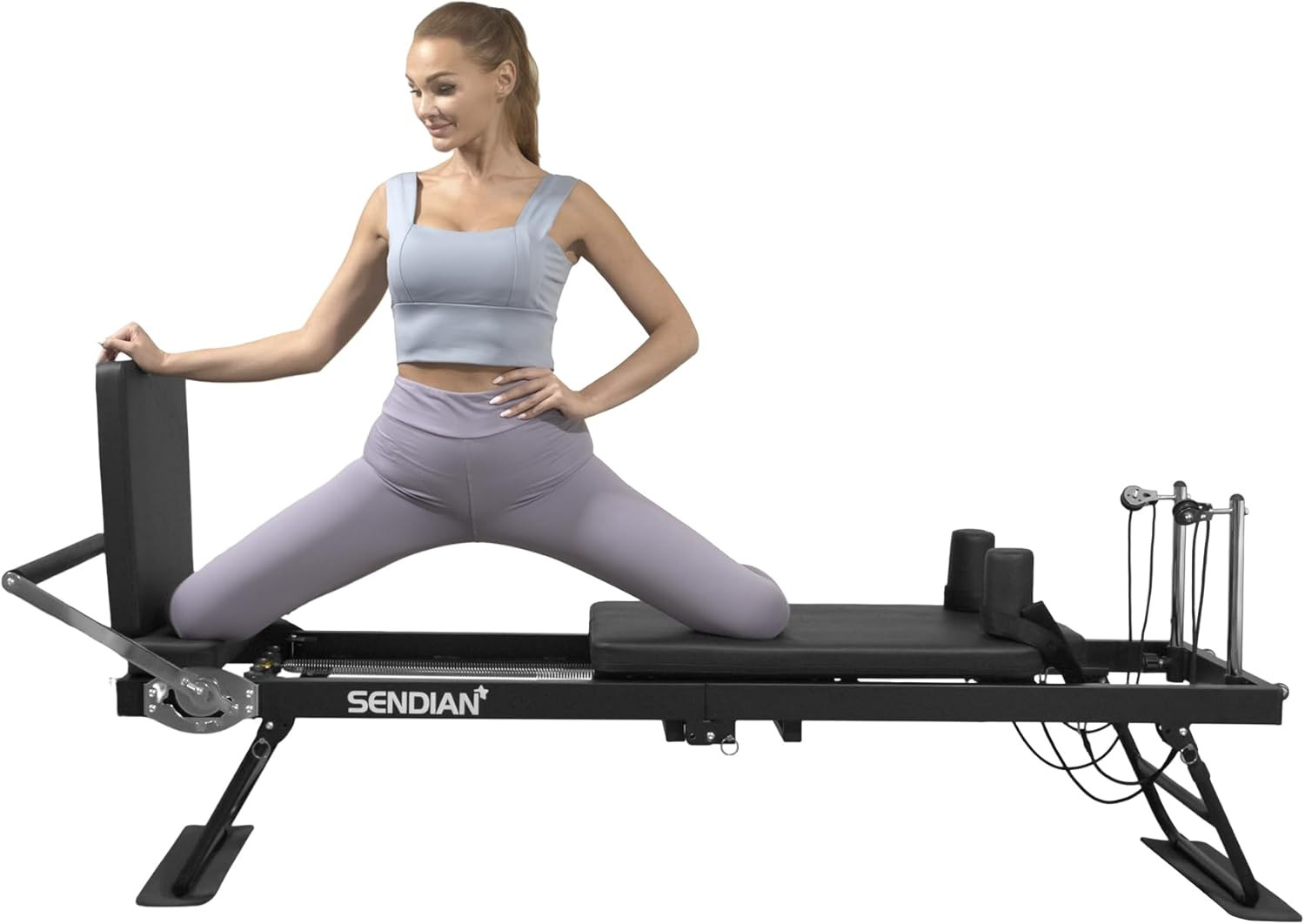 SENDIAN Foldable Pilates Equipment for Home Workouts,Pilates Reformer Machine for Home Gym with S... | Amazon (US)