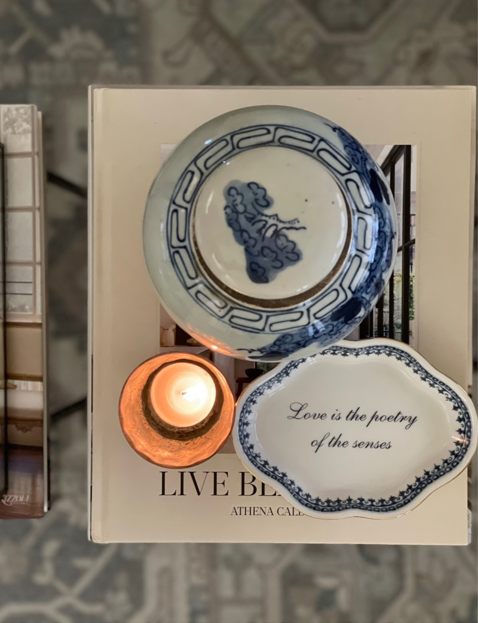 Vintage. Collected. Home Decor. Trinket Dish. Coffee Table Decor. Bedroom Decor. Living Room. Andrea by Sadek. Blue and White. Traditional. 

#LTKunder50 #LTKhome #LTKFind