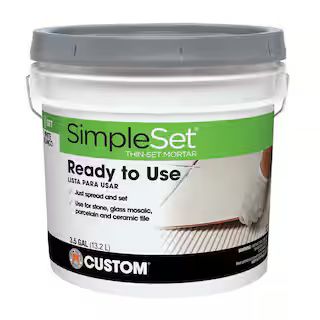 SimpleSet White 3-1/2 Gal. Pre-Mixed Thin-Set Mortar | The Home Depot