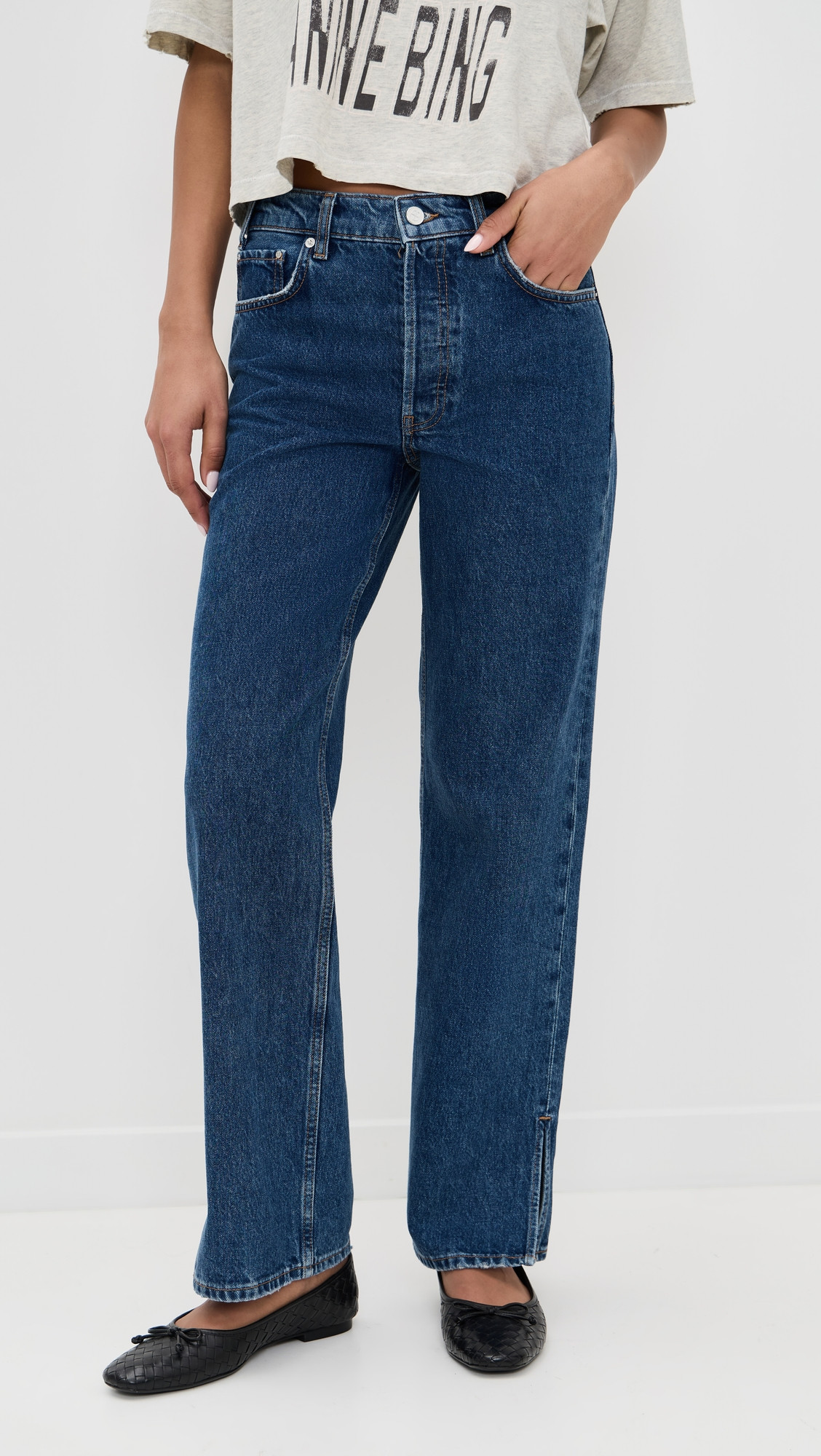 ANINE BING Roy Jeans Washed Blue 32 | Shopbop