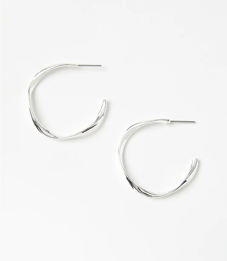 Twist Hoop Earrings | LOFT