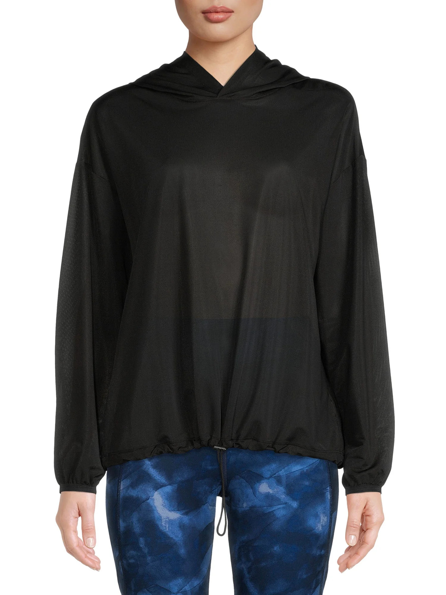 Avia Women's Athleisure Mesh Hooded Pullover | Walmart (US)