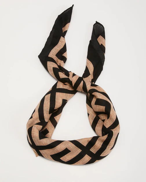 Old Money Printed Scarf - Black | VICI