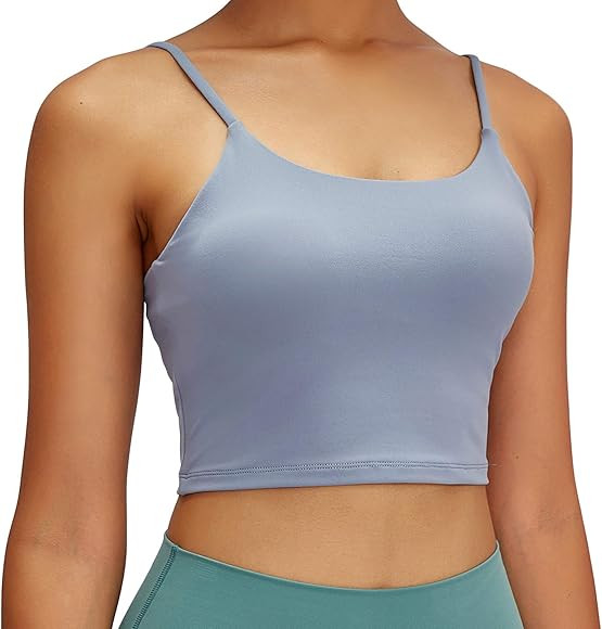 Lemedy Women Padded Sports Bra Fitness Workout Running Shirts Yoga Tank Top | Amazon (US)