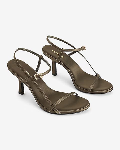 Strappy Slingback Mid Heeled Sandals | Express