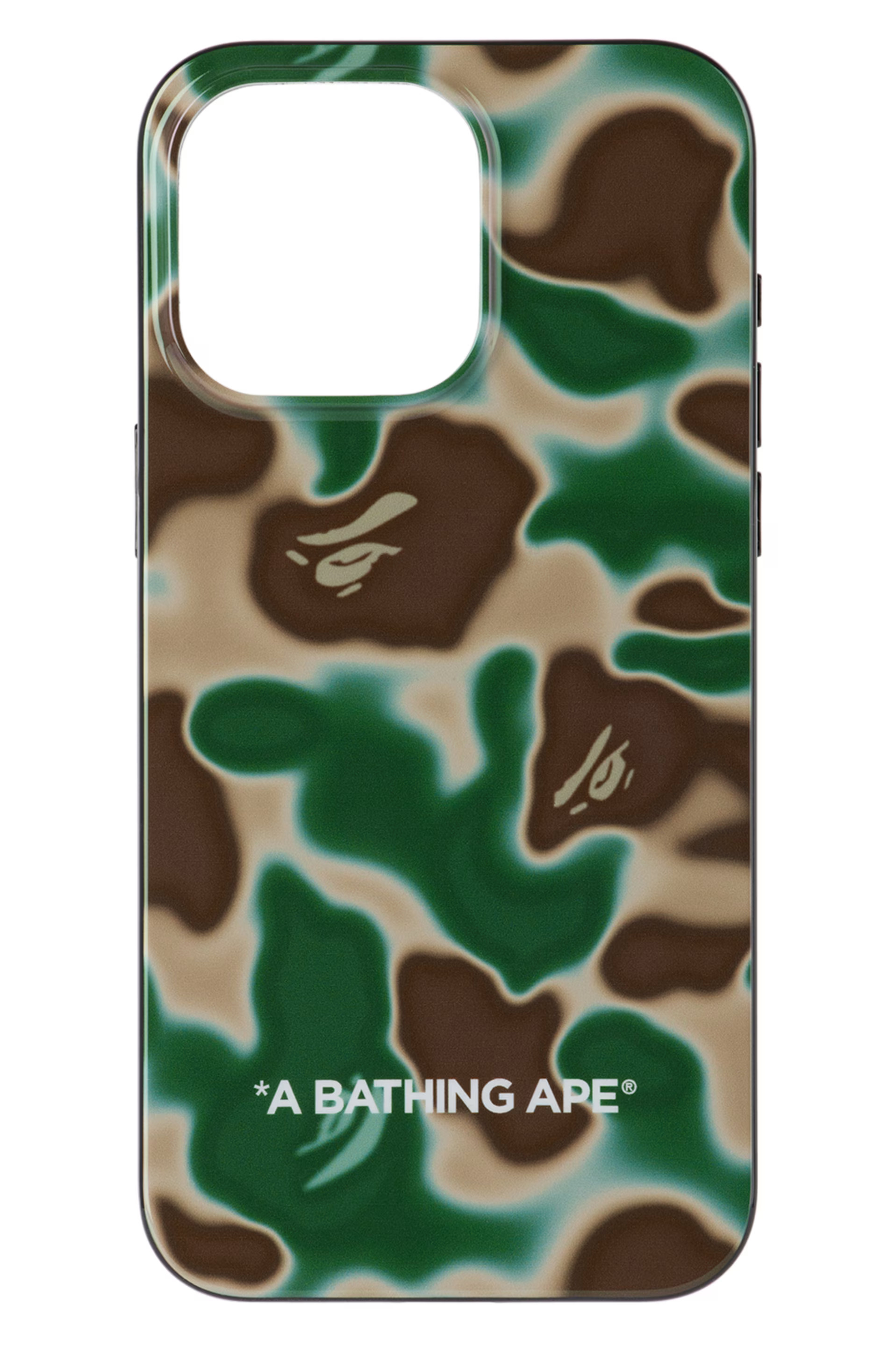 Khaki Liquid Camo iPhone 15 Pro Plus Case | SSENSE