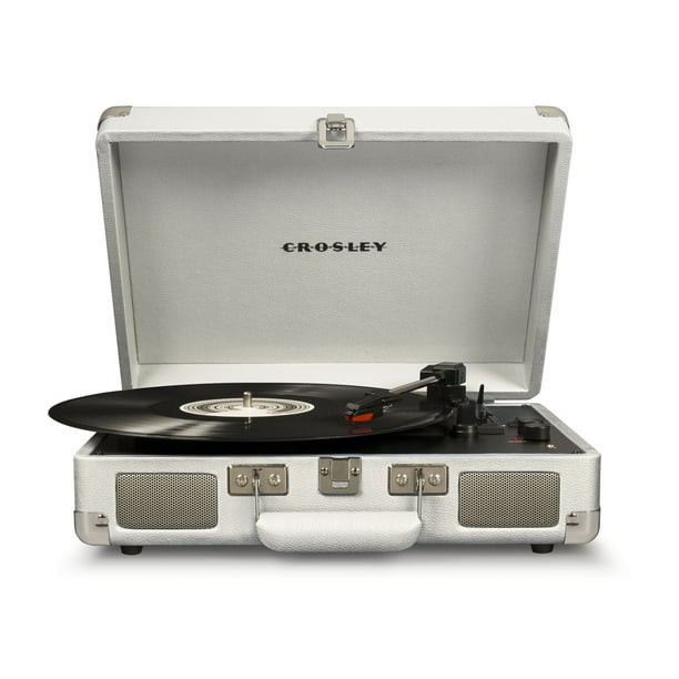 Crosley Cruiser Deluxe Stereo Turntable - White Sand - CR8005D-WS - Walmart.com | Walmart (US)