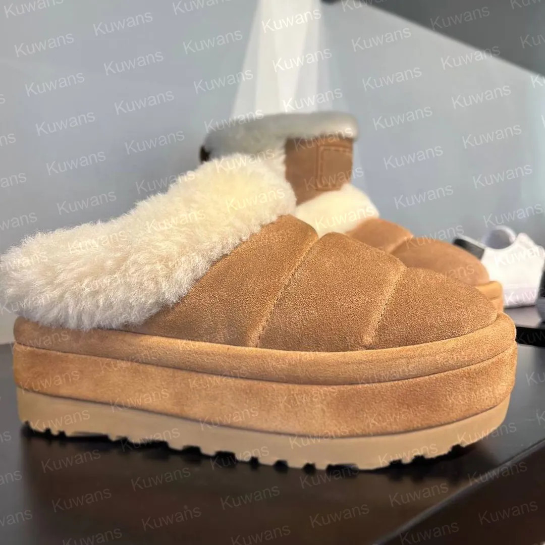 Womens Tazzlita Slippers Tasman tazz Fur Slides Classic Ultra Mini Platform Boot Mustard Seed San... | DHGate