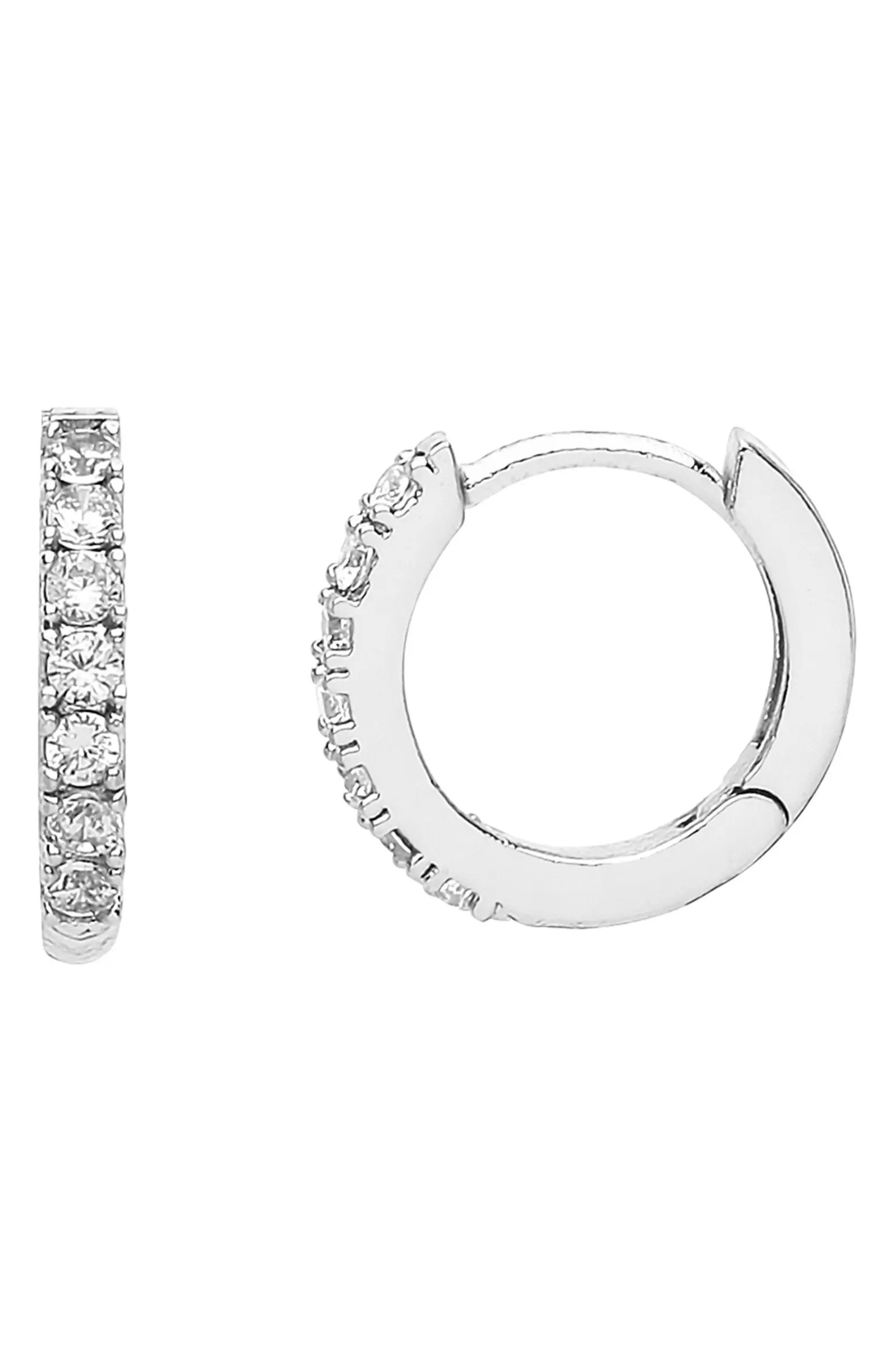 Crystal Pavé Huggie Hoop Earrings | Nordstrom