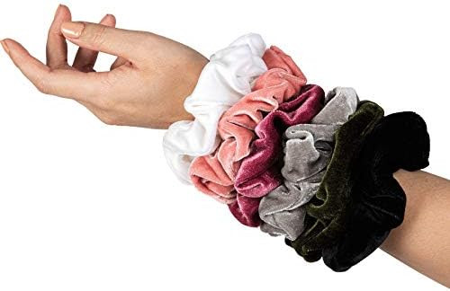 HARLOW Designer Velvet Scrunchies for hair, Big Scrunchies Velvet Packs for VSCO stuff, Hair Scr... | Amazon (US)
