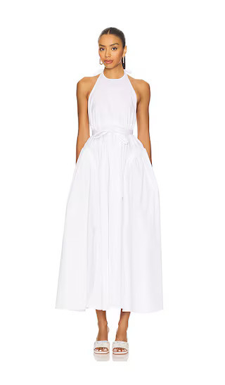 Lovers and Friends Idun Halter Neck Midi Dress in White. - size L | Revolve Clothing (Global)