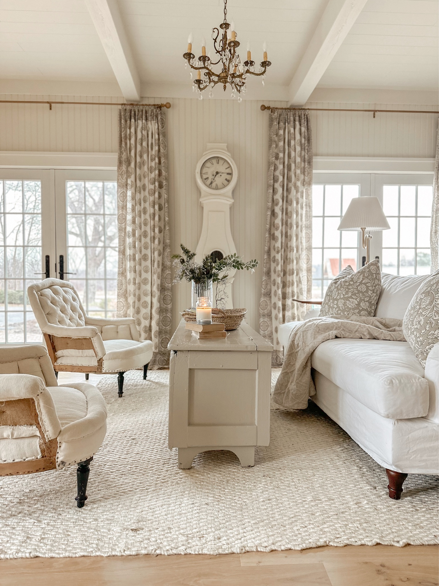 Cozy cottage living room is starting to take shape! Tablecloth curtains happened today!! 

#LTKstyletip #LTKhome #LTKSeasonal