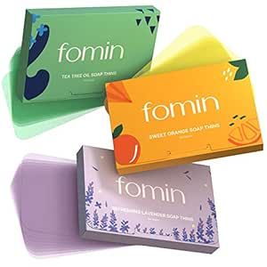 FOMIN - Antibacterial Paper Soap Sheets for Hand Washing - (300 Sheets) Orange, Tea Tree, Lavende... | Amazon (US)