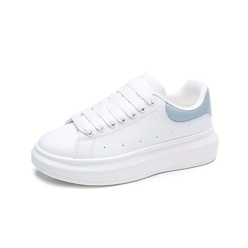 Simple White Faux Leather Waterproof Running Shoes Lightweight Platform Soft Comfortable Skate Sh... | Temu Affiliate Program