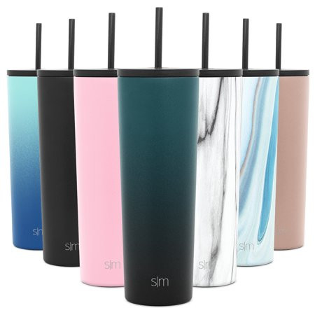 Simple Modern 28oz. Classic Tumbler with Straw Lid & Flip Lid - Travel Mug Gift Vacuum Insulated Cof | Walmart (US)
