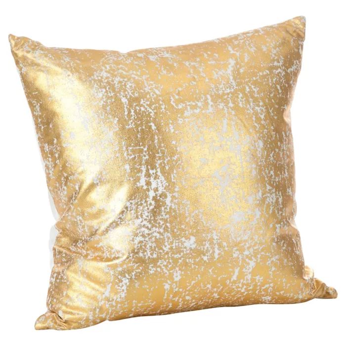 Gold Donnelou Metallic Foil Print Throw Pillow (18") - Saro Lifestyle | Target