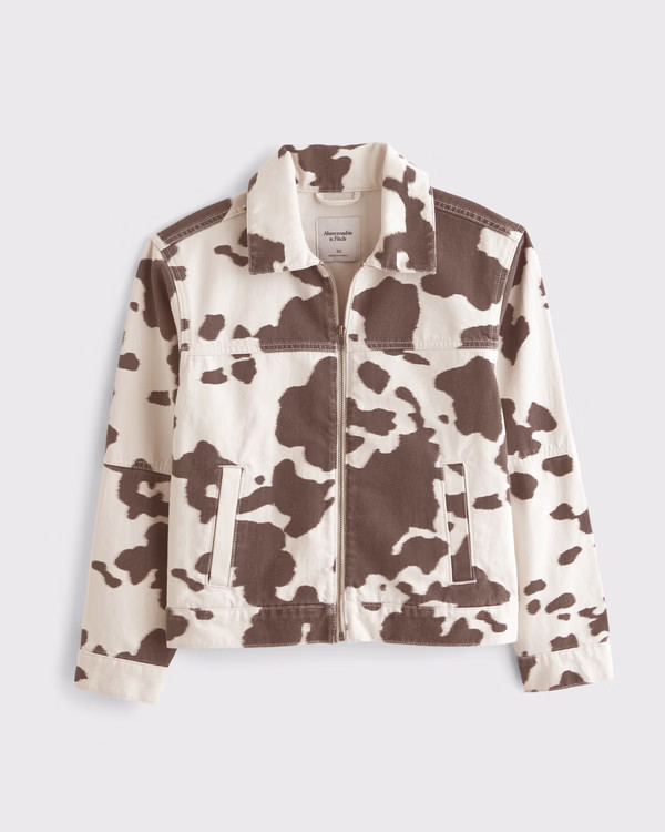 Clean Zip Denim Jacket | Abercrombie & Fitch (US)