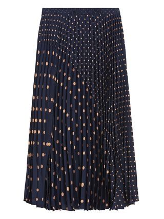 Polka Dot Pleated Midi Skirt | Banana Republic (US)