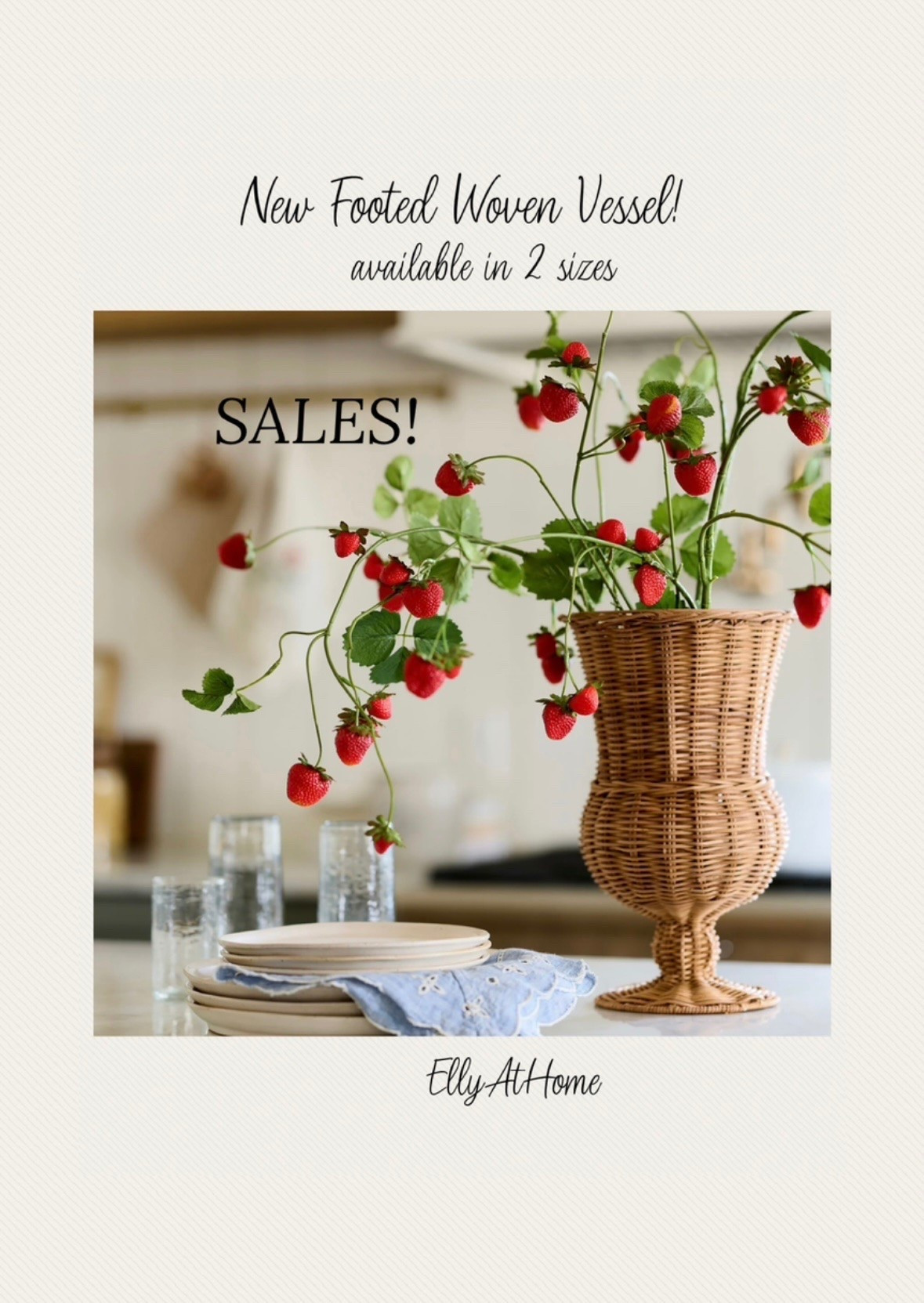 Sitewide Memorial Day sales! Beautiful new woven vessels from Magnolia Home! Shop soon, they will be very popular for spring to summer styling! Shop florals, strawberries are so nice and kitchen accessories.

#LTKHome #LTKSaleAlert