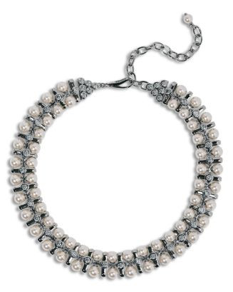 Cubic Zirconia & Imitation Pearl Under the Sea Choker Necklace, 15.1" | Bloomingdale's (US)
