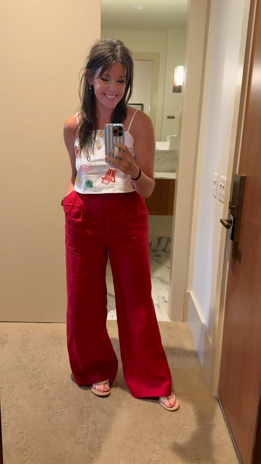 This shirt and these pants are on sale right now!! Love them both. I feel like the pants run a little big and I’m wearing a medium in the top! The embroidery is so cute.✨

#LTKmomlife #LTKSaleAlert #LTKSeasonal