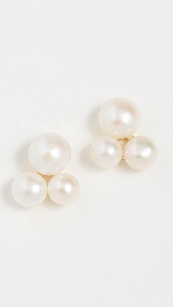 Triple Pearl Drop Earrings | Shopbop