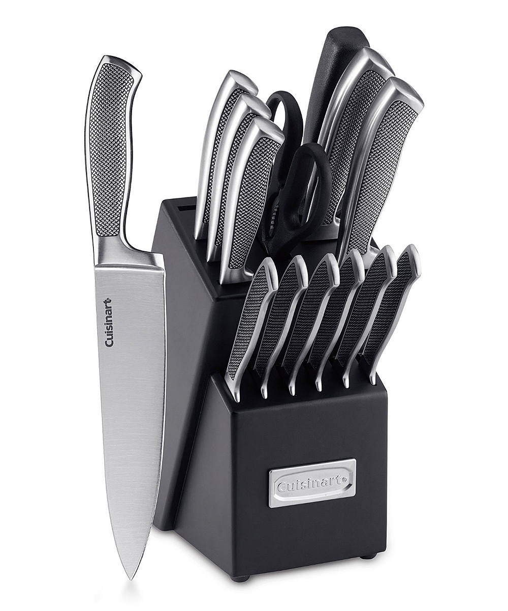 Cuisinart Knife Storage Trays and Blocks Black - 15-Piece Stainless Steel Knife Set | Zulily