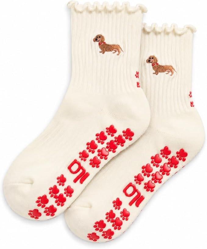 Amazon.com: Almla Active Pilates Grip Socks for Women | Cute Socks with Non-Slip Silicone Grips + Arch Support | Premium 100% Cotton Socks | Grippy Socks for Yoga, Reformer, Barre, and Lagree | US 5-9 : Clothing, Shoes & Jewelry | Amazon (US)