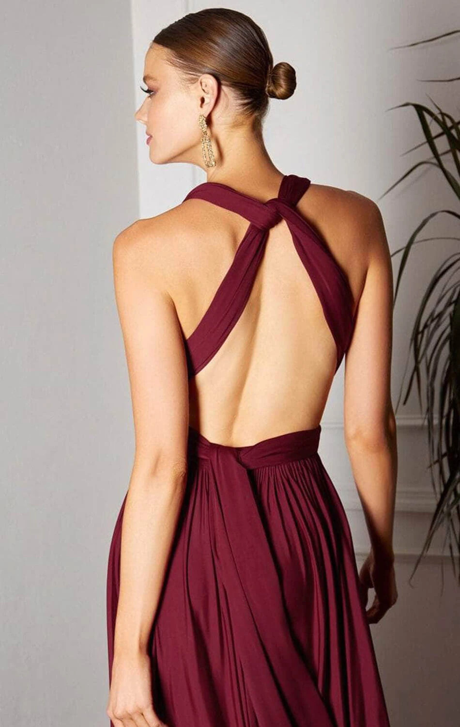 Estelle Convertible Tie Maxi Dress | Lady Black Tie