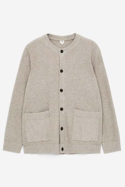Strickjacke aus Baumwolle – Taupe – Men – ARKET AT | Arket EU
