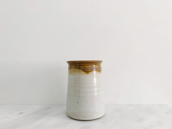 Vintage  Dipped Pottery Vase | Etsy (US)