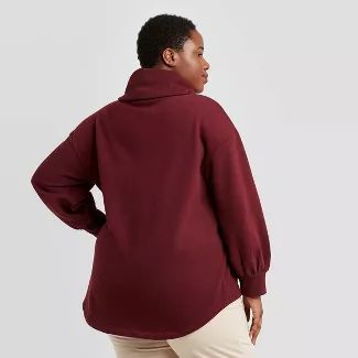 Women's Plus Size Leisure Tunic Sweatshirt - Ava & Viv™ | Target